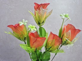Ramo 5 rosas con estambre